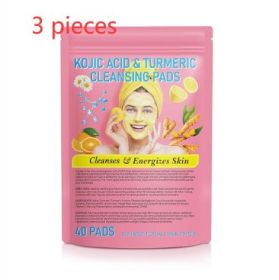 Turmeric Cleansing Pad Compressed Turmeric Kojic Acid (Option: Yellow-40pcs3 pieces)